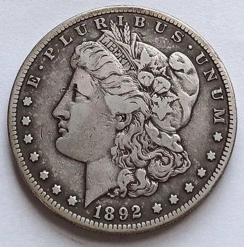 1892-S Morgan Silver Dollar $1 - Fine+, San Francisco Mint Coin