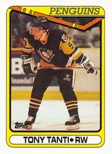 Tony Tanti 1990-91 Topps 157 Pittsburgh Penguins Hockey Card