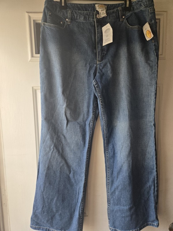 Talbots Petite  Stretch Jeans Rhinestone Embellishments 16 NWT