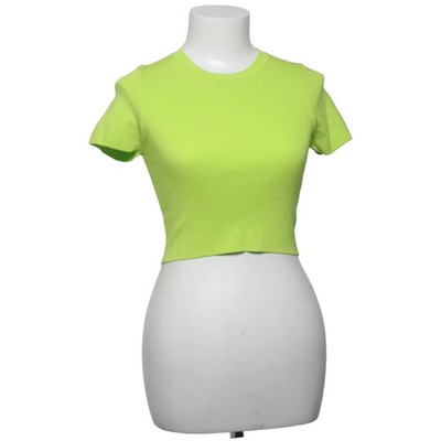 Zara, T-shirt, Größe: S, Grün, Polyamid/Viskose, Einfarbig, Rippenstrick #pr2