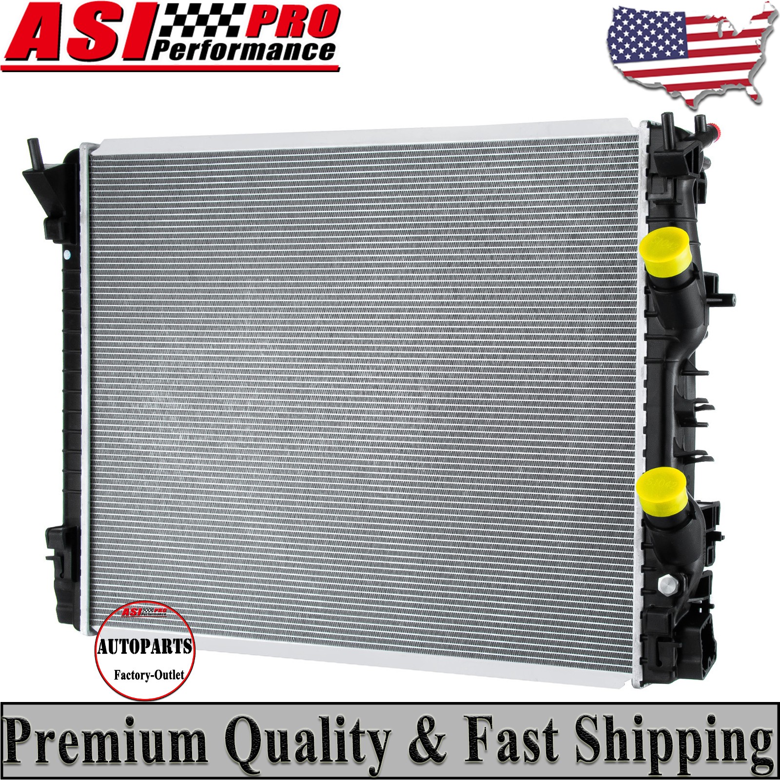 2-Row Water Cooling Radiator for 2014-20 Maserati Ghibli Quattroporte 670038340