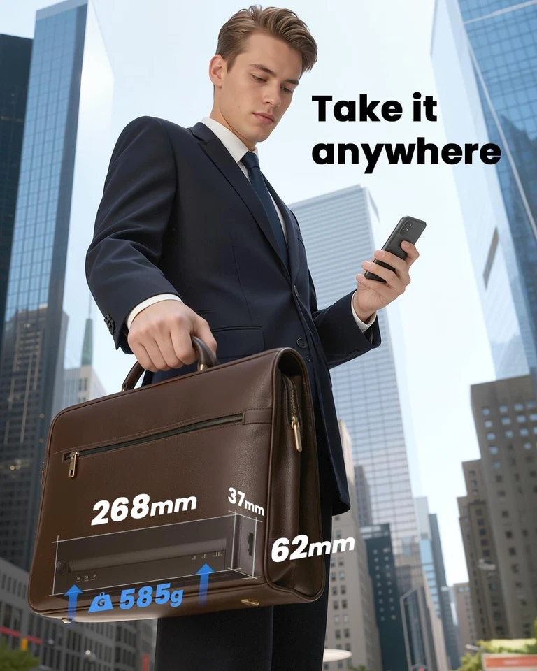 Phomemo A4 Portable Thermal Printer Wireless Bluetooth Mobile IOS Android PC lot - Image 4 of 4