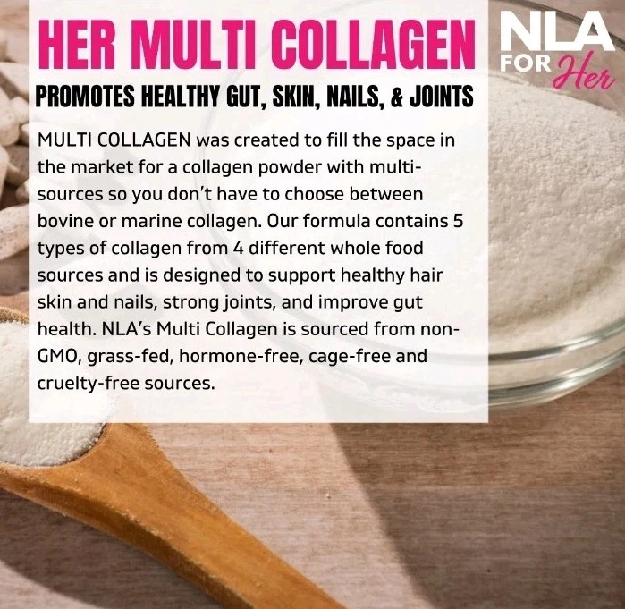 NLA Naturals Multi Collagen (Tipo I, II, III, V e X) 312g - Imagem 2 de 4