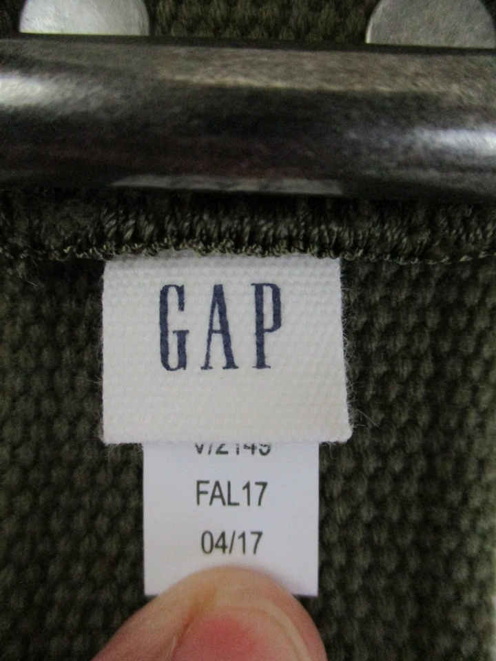 Cinturón Militar Gap Lona Tejido Verde Oliva 34/38 Hebilla Metal Plateado 1 3/4" Foto 2 de 4