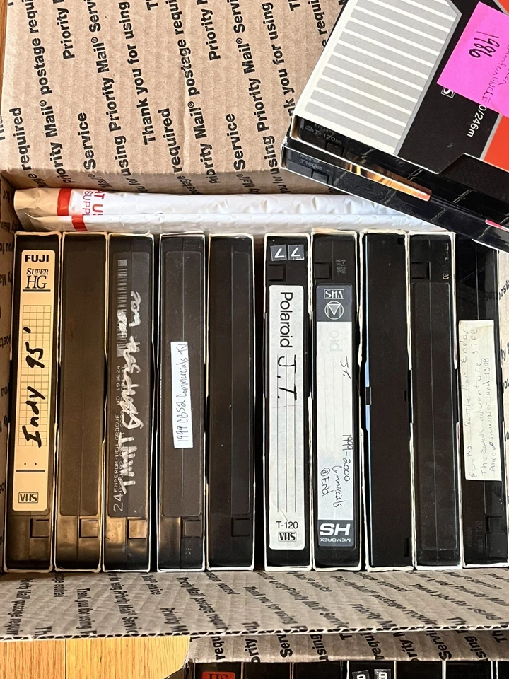 Vintage Lot 12 1980s 90s Used VHS Tapes Used For Rare WWF, WCW, TMNT recording — 第 4/4 张图片