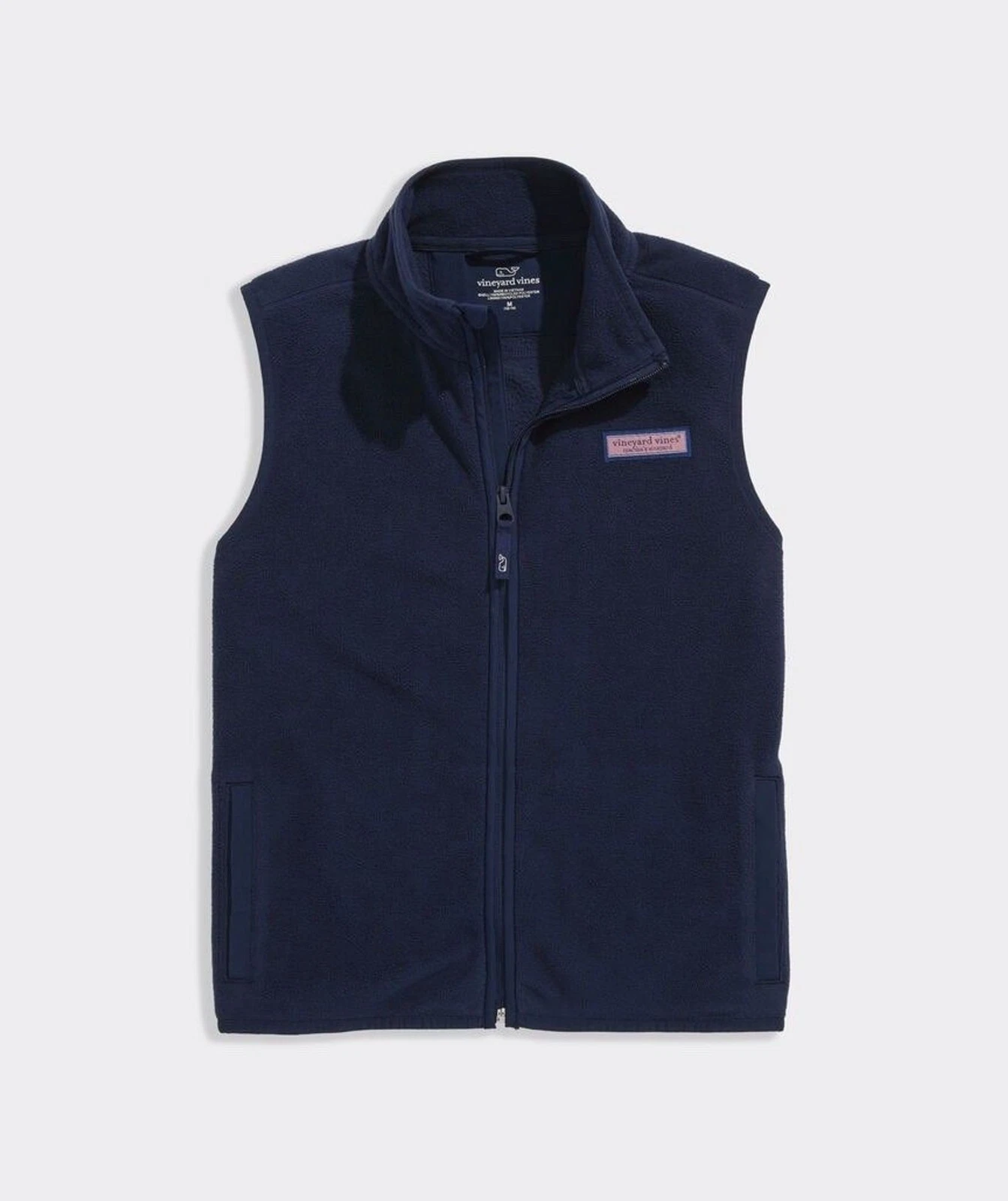 Vineyard Vines Mens Medium Navy Blue Harbor Full Zip Fleece Vest Preppy Coastal