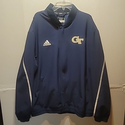 Adidas Georgia Tech Yellow Jackets Nevy Training Travel Woven Jacket Sz. Large