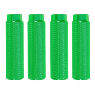 4 Pack Aluminum Alloy  Bike Pegs Fit 3/8 Inch Axles, Green