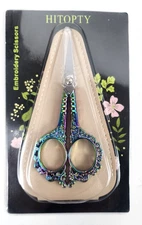 Sewing Scissors Embroidery Scissors, 4.5in MULTICOLORED Crochet Scissor NEW