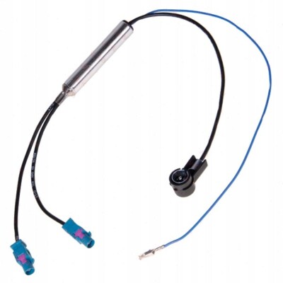 Doppel Fakra ISO Adapter   Aktiv   Radioeinbau VW Audi Skoda   Phantomspeisung