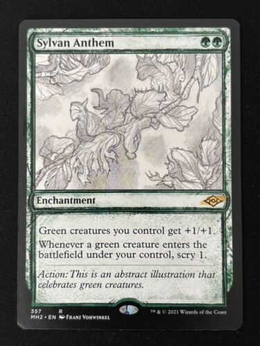 1x MTG Sylvan Anthem (Showcase) - Modern Horizons 2 (MH2) #357 - Magic