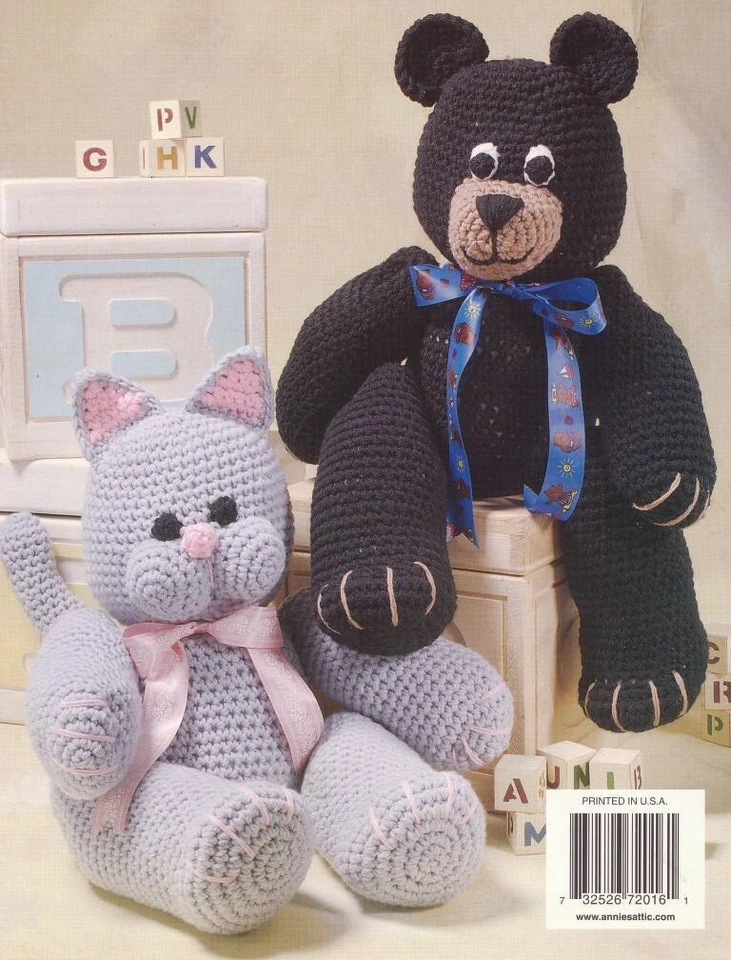 NEW ANNIES ATTIC CROCHET PLAYTIME ANIMAL PALS OOP 2000 - Image 2 of 2