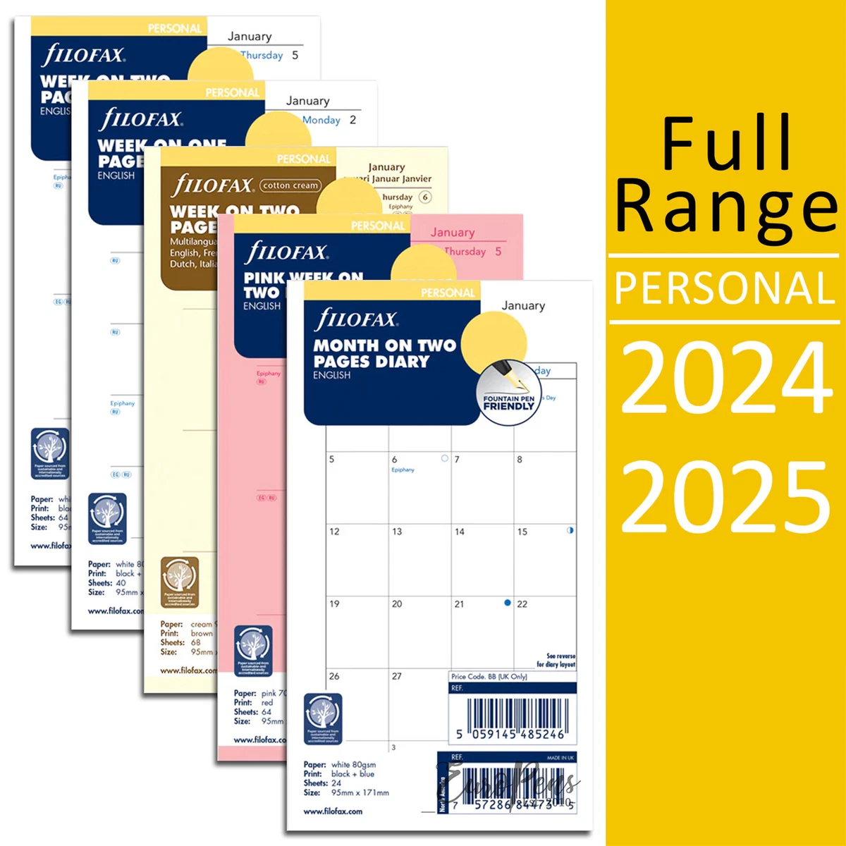 Recharge organiseur 21 international 2024 - Recharges agendas et