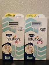 Lot of 2 - Schick Intuition f.a.b. Forward & Backward Bidirect Razor with Handle