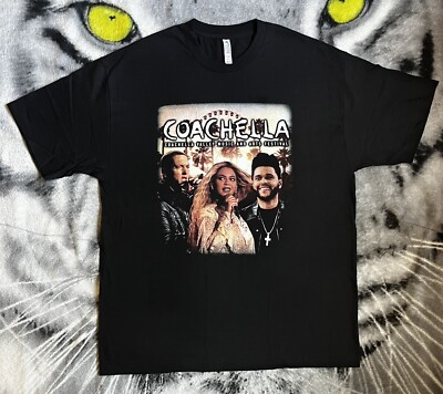 Rare 2018 Coachella Beyoncé, Eminem, & The Weeknd Concert Promo Shirt Sz Xl NWOT