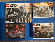 LEGO Star Wars 4 Battle Packs/Troop Builders. 75207, 75266, 75267, 75280. NISB.