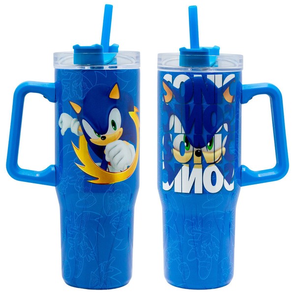 Sonic The Hedgehog Edelstahl XL Iso Kaffeebecher Thermobecher To-Go 940 Ml-image