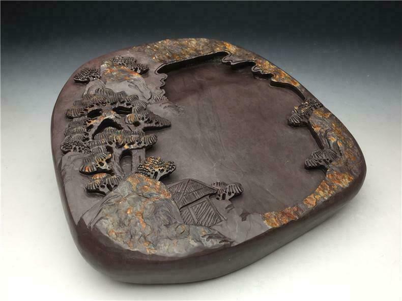 Chinese Old Ink Stone / W 16.8[cm] / Qing Urn Pot Plate Bowl | eBay