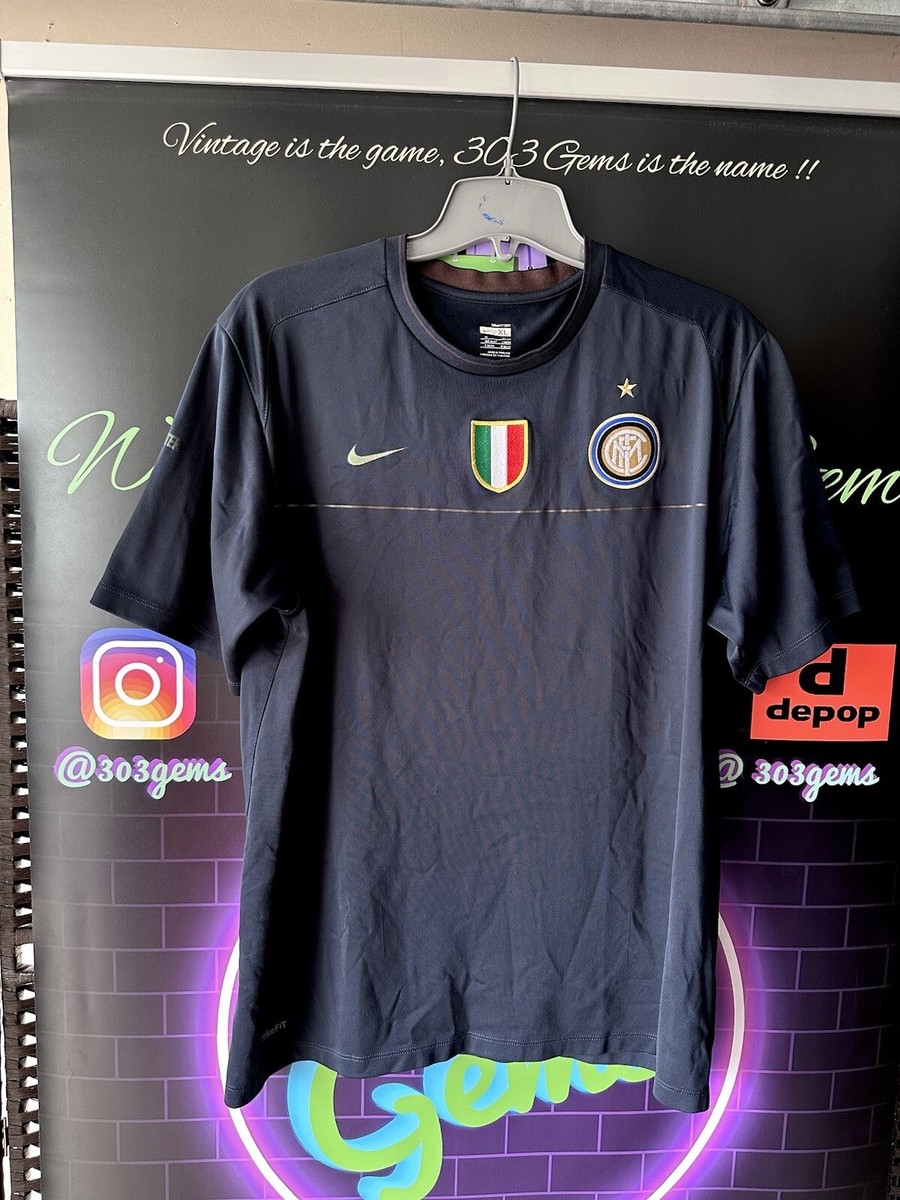 08's NIKE × INTER S/S Game Shirts インテル 2007-08 Inter Milan Nike Polo Shirt - 8/10 - (M)