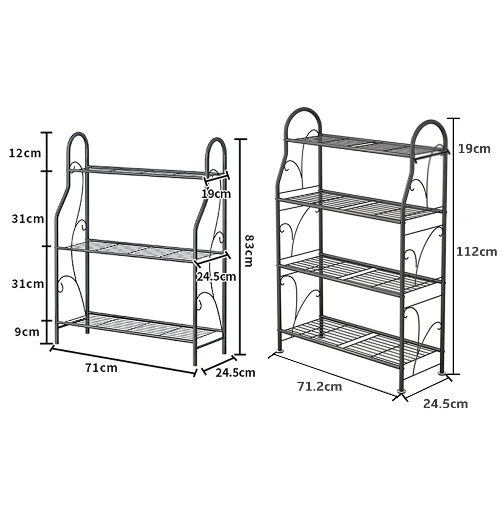 DelSol Plant Stand 3 Tier Metal Corner Plant Shelf Multiple Flower