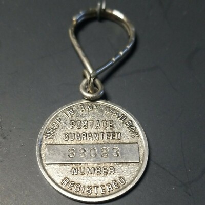 Post Office Guaranteed Lost Found Token Registered Akron Savings Ohio Keychain