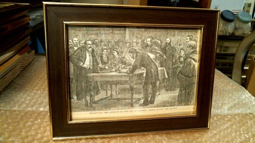DETAILLIERTE GRAVURILLUSTRATION DER FREIHEIT DER STADT LONDON - 1885