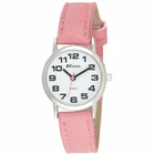 Ravel Womens Bold BIG NUMBERS Ladies Watch With Chrome Casing Pink Strap