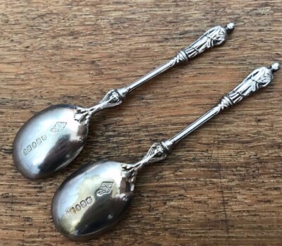 X ANTIQUE EARLY SILVER PLATE APOSTLE SPOONS WITH