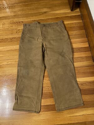 Vintage Filson Tin Cloth Pants | Waxed Cotton Workwear | Made in