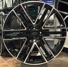 24” Inch Black Machine Wheels with Tires Fits Chevy Silverado Tahoe Yukon Sierra