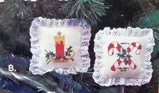 Vtg Creative Circle Ornament Counted Cross Stitch Kit Happy Holidays 2159