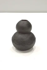 African Zulu Etched Pottery Vase