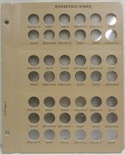 Dansco Update Page #8125-7 for Roosevelt Dimes w Proofs dated 2023 S Sil-2034 P