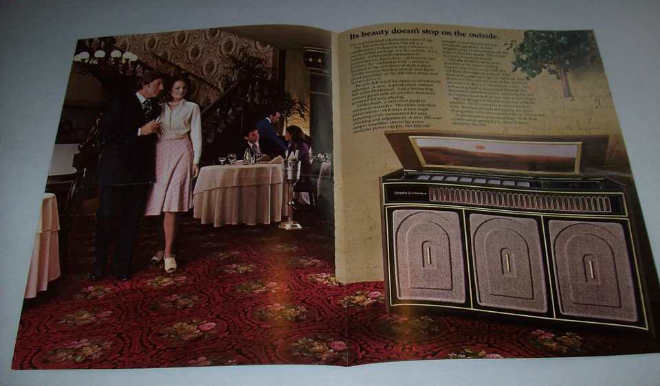 ROCK OLA MODEL 456 CONSOLE ORIGINAL JUKEBOX  SALES FLYER BROCHURE 1975 - Image 2 of 3