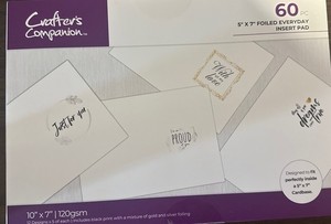 Crafters Companion- Foiled Everyday Luxury Insert Pad - 5"x7" (60) New