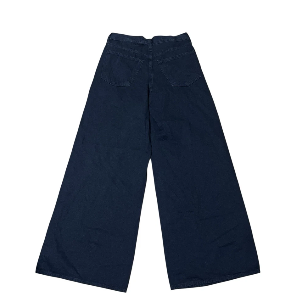 Super Wide Leg Mid Rise Black Denim Universal Thread NWT Palazzo Boho Y2K Sz 10 - Image 3 of 4