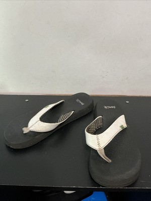 Sanuk Women's Yoga Mat Flip Flop Comfy White Sandals NO SIZE