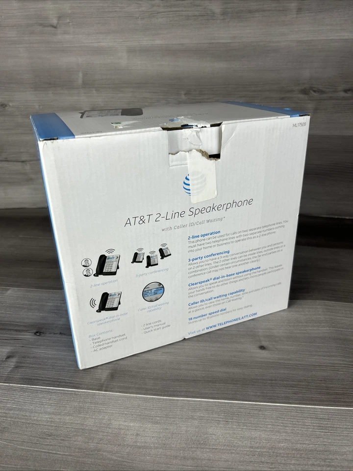 AT&T ML17928 2-Line Speakerphone with Caller ID/Call Waiting Black - Image 4 of 4