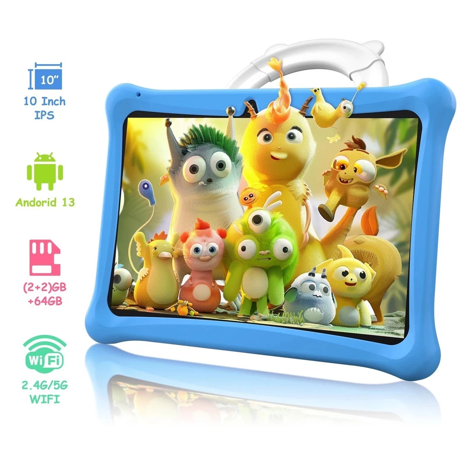 SGIN Kids Kinder-Tablet 10 Zoll Android 13 2GB + 64GB WiFi Dual-Kamera 5000 mAh - Bild 4 von 4