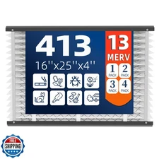 UNIREACH 4-Pack MERV-13 Replacement Air Filter 16x25x4 for AprilAire HVAC