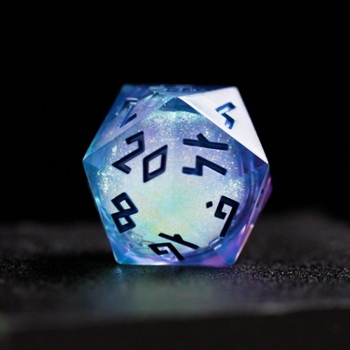Liquid Core Dice Set with First Ever LED Display Case - 7-PC Hand-Painted Sha... - Picture 9 of 9