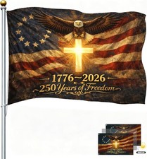 250 Anniversary USA Flag 3X5 FT USA 250Th Anniversary Double Sided 3 Ply Outdoor