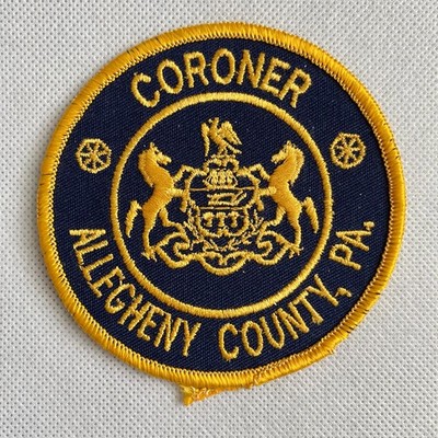 Coroner Allegheny County, Pennsylvania Aufnäher Patch gesticktes Abzeichen 9,5 cm