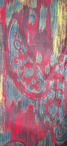 Vintage TOOTAL Mens SCARF Smart Formal SILK BLEND Burgundy Paisley Fringed - Picture 3 of 6