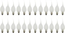 Creative Hobbies 5 Watt Silicone Dipped Country Candle Lamp Light Bulbs White 