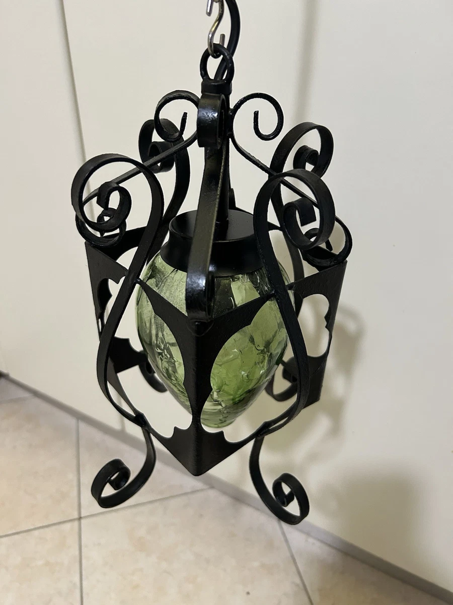 set di 3 lanterne da giardino in metallo bianco con