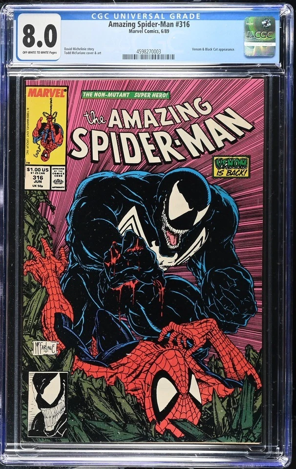 Amazing Spider-Man #316 6/89 CGC Graded Variation - Iconic Todd McFarlane Cover - Image 4 of 4