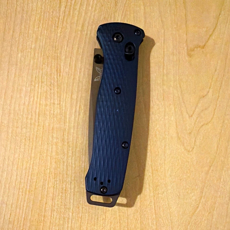 Benchmade Bailout Blue Handle Folding Knife