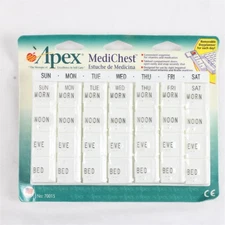 APEX Medi-Chest Assorted Carded Medical Supply Organizer New 7"x8.5" Lightweight