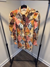 ASOS DESIGN Patchwork Floral Midi Dress Long Sleeve Women’s US 6